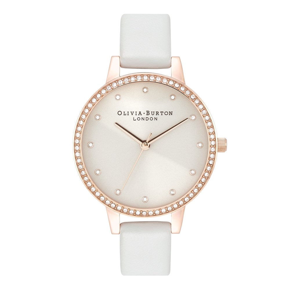 Olivia Burton Demi Blush Rose Gold Sparkle Watch 
