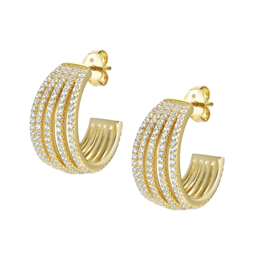 Nomination Lovelight Gold Crystal Hoop Earrings