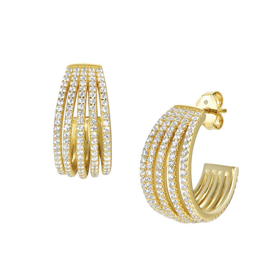 Nomination Lovelight Gold Crystal Hoop Earrings