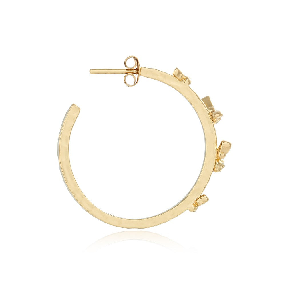 Olivia Burton Gold Lucky Bee Hoop Earrings