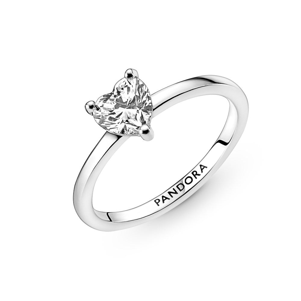 Pandora Sparkling Heart Solitaire Ring