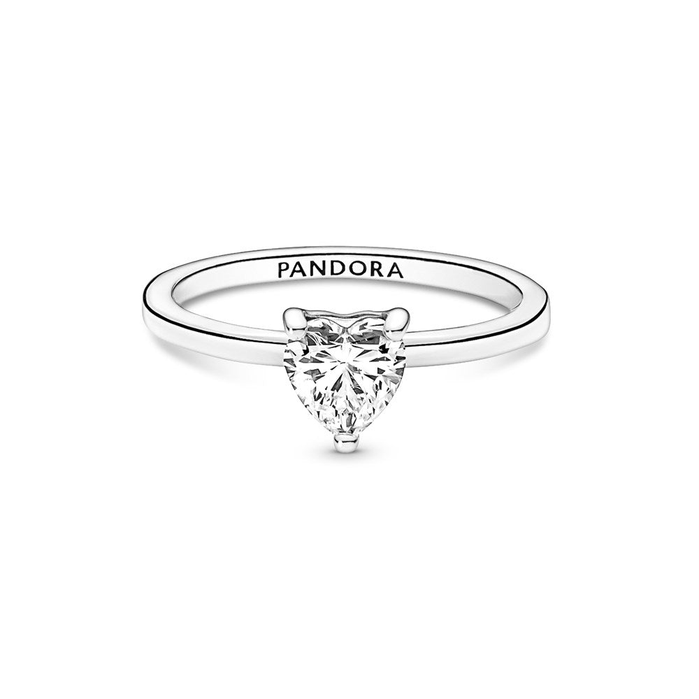 Pandora Sparkling Heart Solitaire Ring