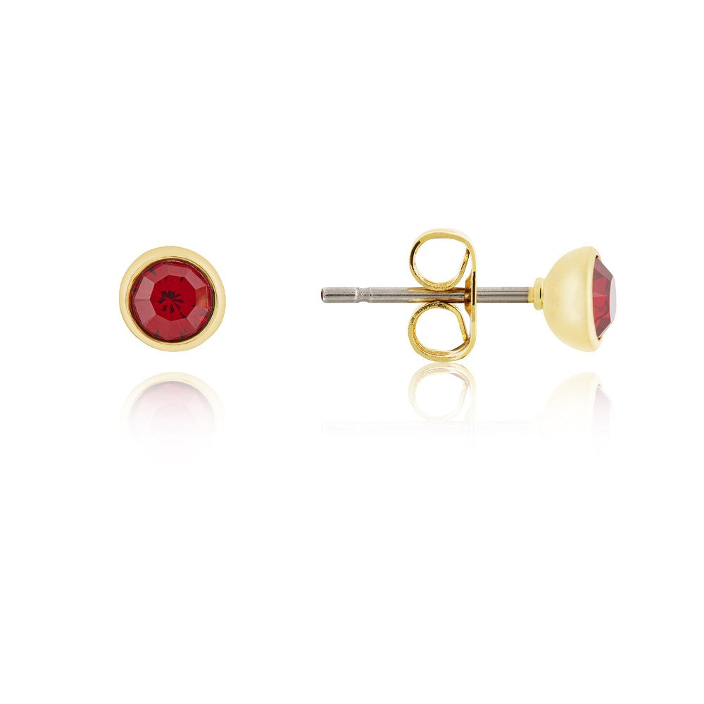 Karma Gold January Stud Earrings