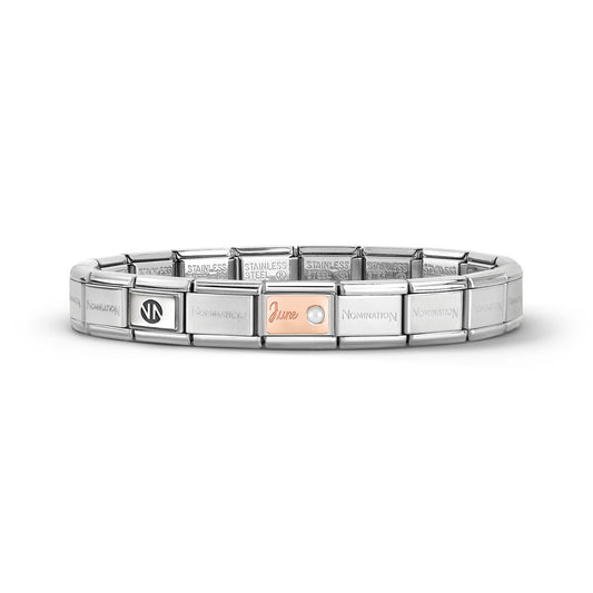 Nomination Rose Gold June Birthstone Bracelet
