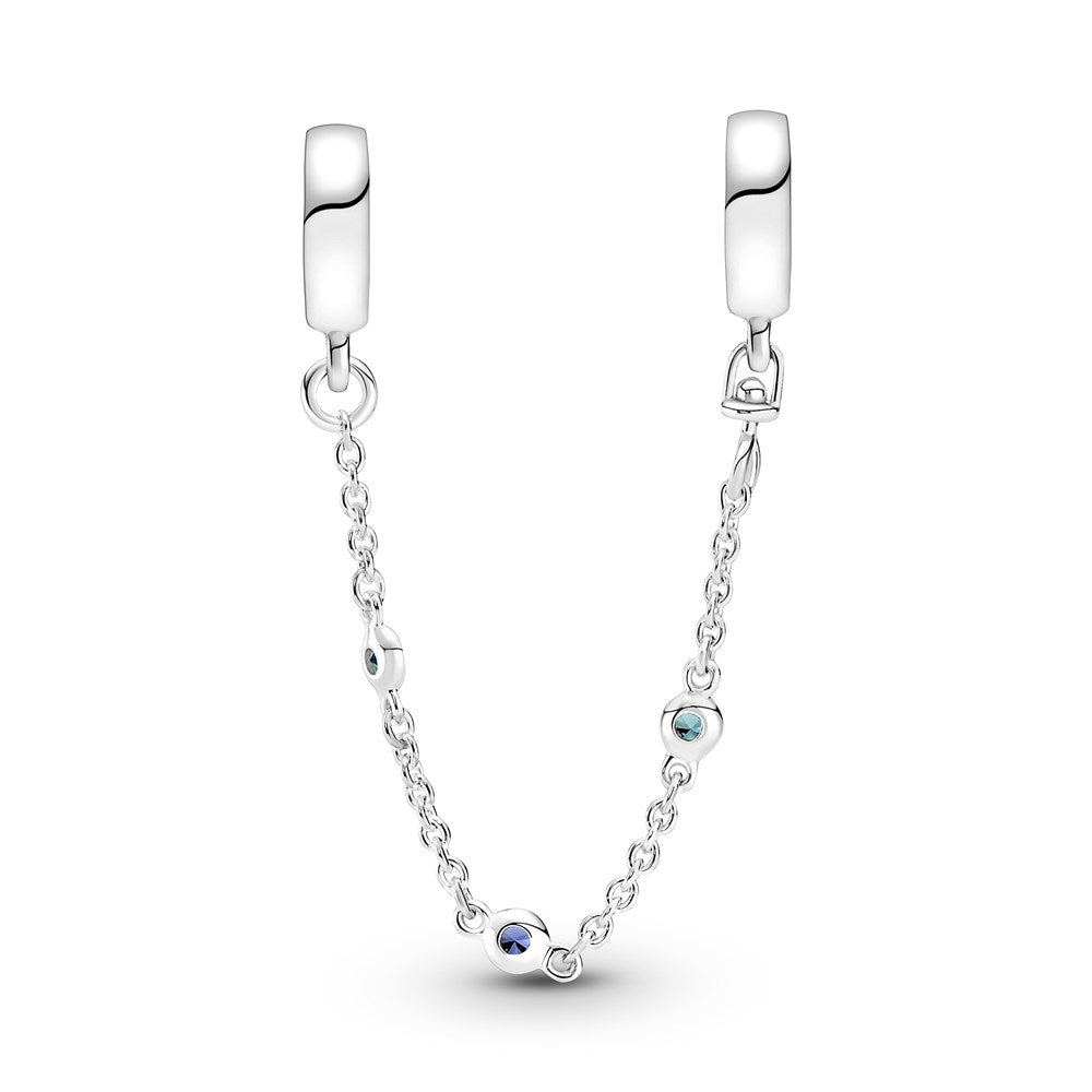 Pandora Triple Blue Stone Safety Chain