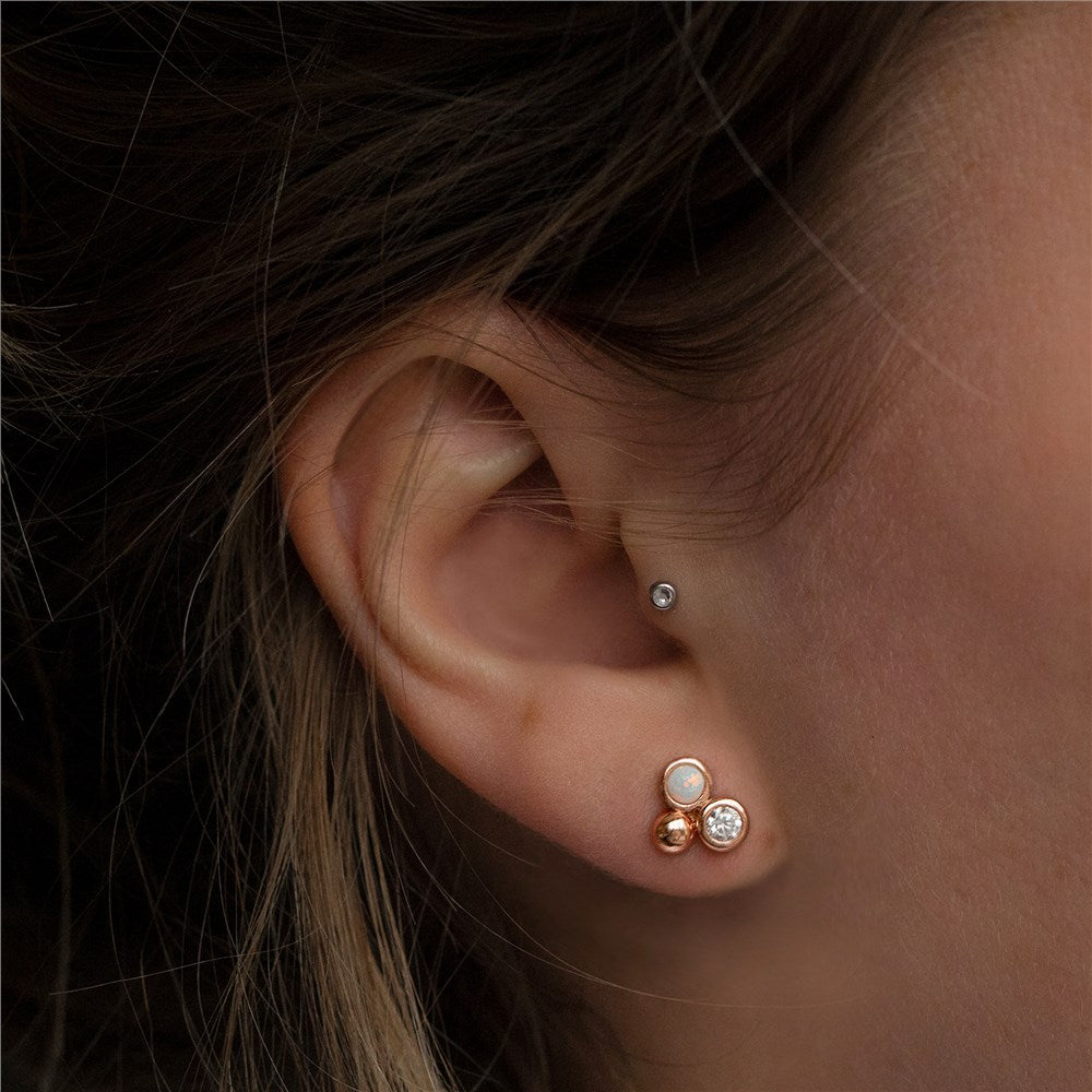 Seek + Find Beloved Rose Gold Stud Earrings