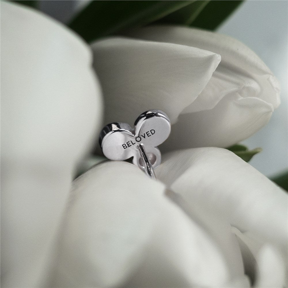 Seek + Find Beloved Silver Stud Earrings