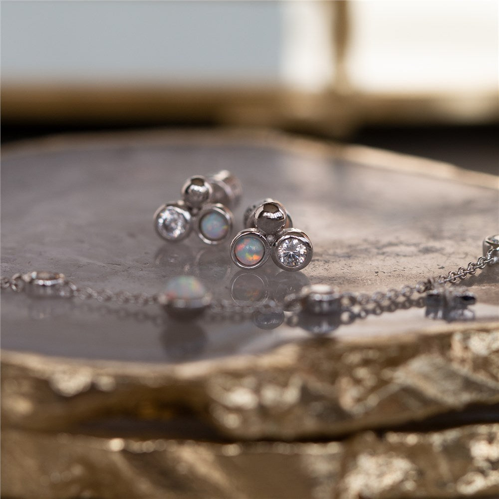 Seek + Find Beloved Silver Stud Earrings
