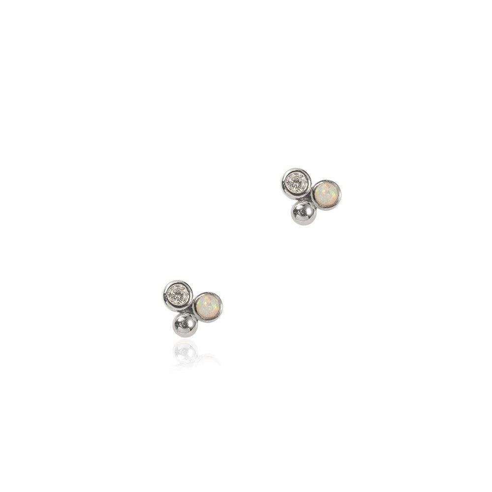 Seek + Find Beloved Silver Stud Earrings