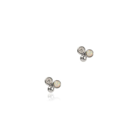 Seek + Find Beloved Silver Stud Earrings