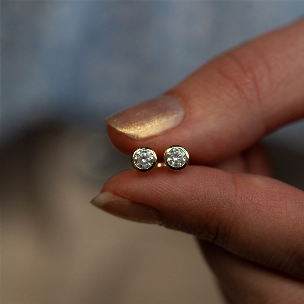 Seek + Find Calm Gold Stud Earrings