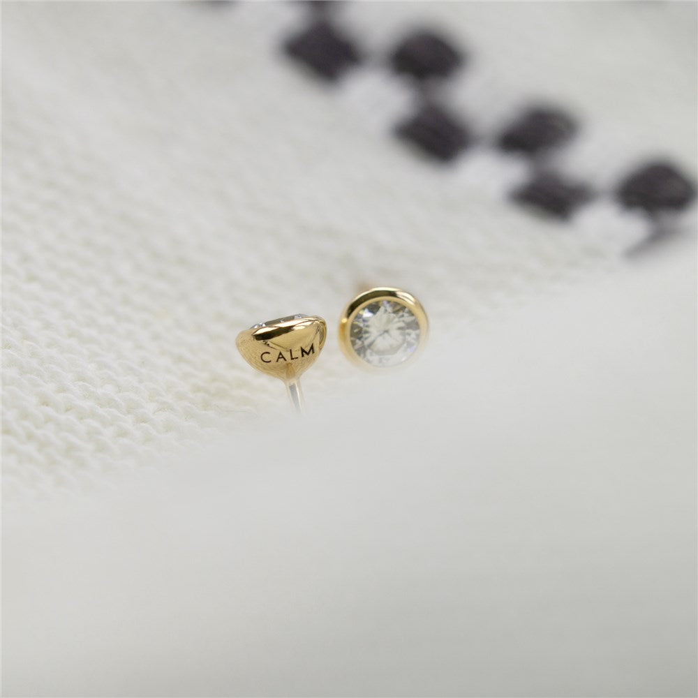 Seek + Find Calm Gold Stud Earrings