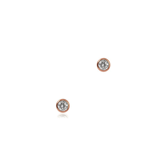 Seek + Find Calm Rose Gold Stud Earrings