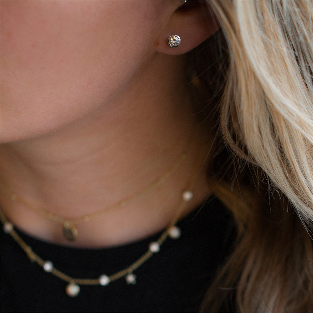 Seek + Find Calm Silver Stud Earrings