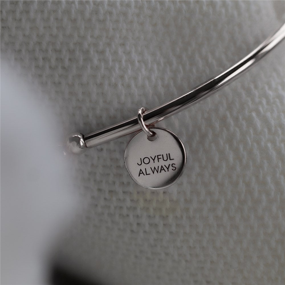 Seek + Find Joyful Always Silver Beaded Bracelet