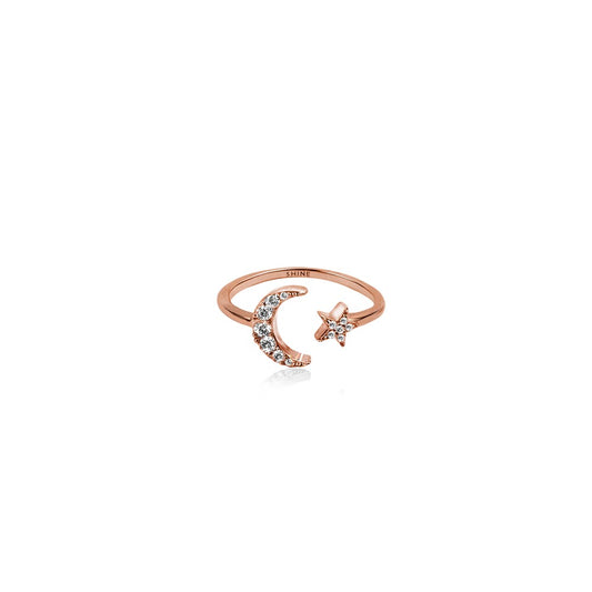 Seek + Find Shine Rose Gold Interstellar Adjustable Ring
