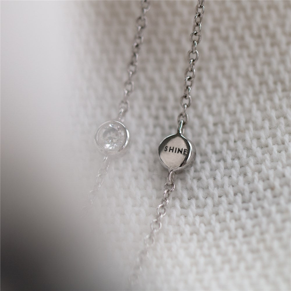 Seek + Find Shine Silver Drop Earrings