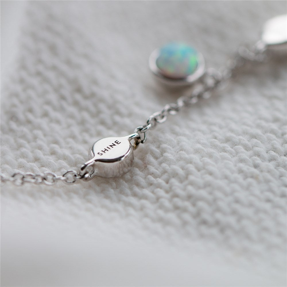 Seek + Find Shine Silver Opal Bracelet