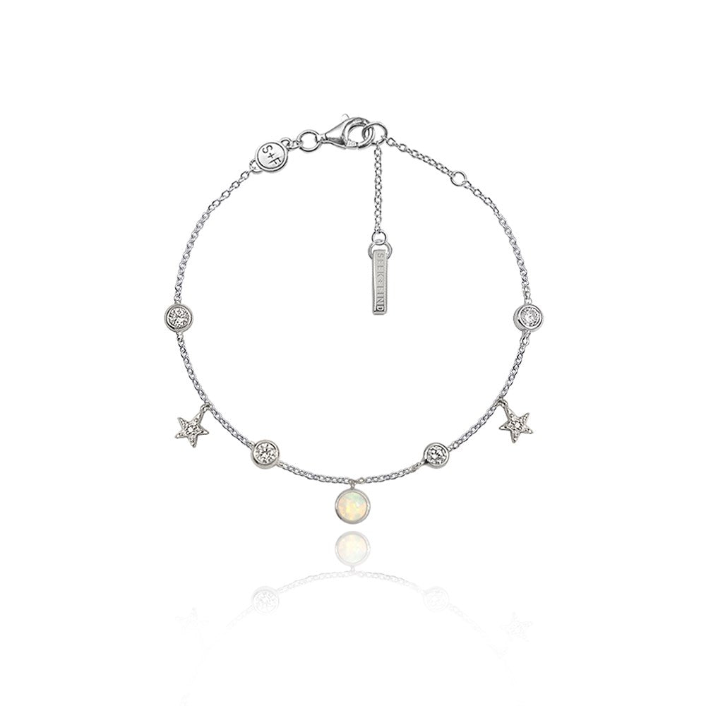 Seek + Find Shine Silver Opal Bracelet