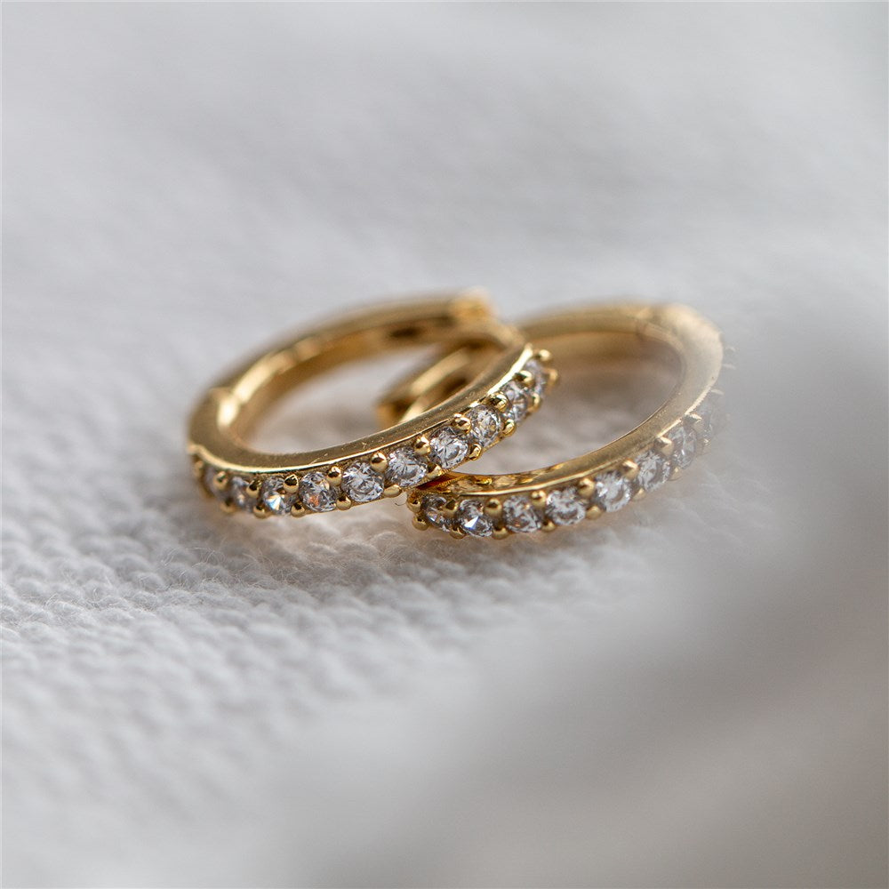 Seek + Find Wonder Gold Huggie Earrings