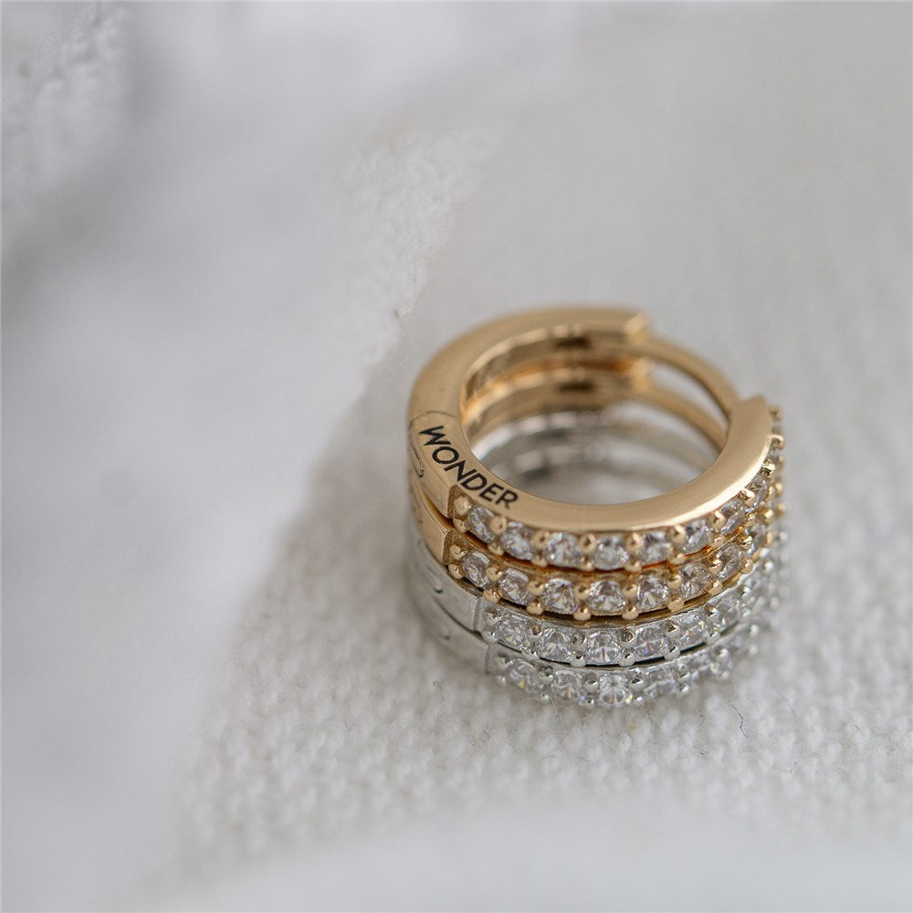 Seek + Find Wonder Gold Huggie Earrings