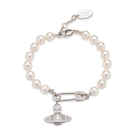Vivienne Westwood Safety Pin Lucrece Pearl Bracelet