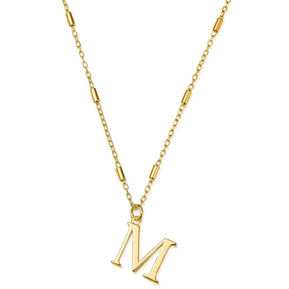 ChloBo Gold Iconic M Initial Necklace