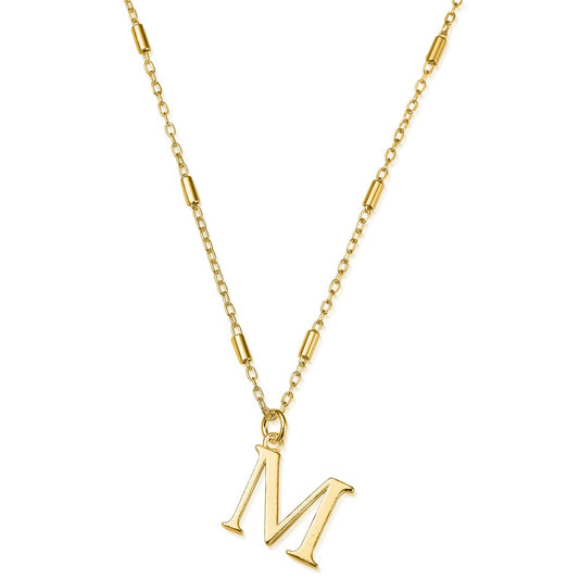 ChloBo Gold Iconic M Initial Necklace
