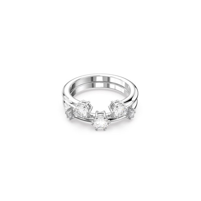 Swarovski Constella Silver Ring Set Size 55