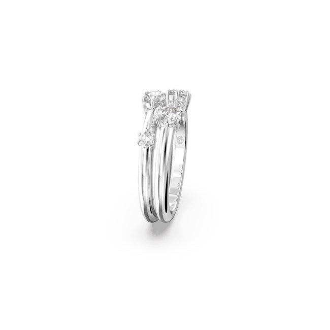 Swarovski Constella Silver Ring Set Size 55