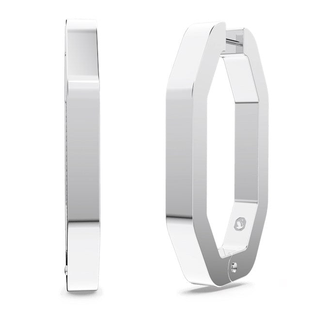 Swarovski Dextera Silver Large Hoop Earrings