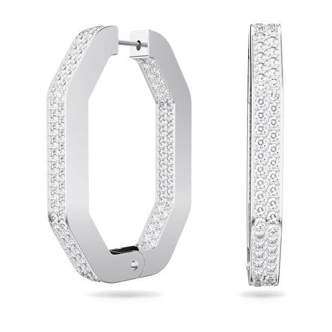 Swarovski Dextera Silver Large Hoop Earrings