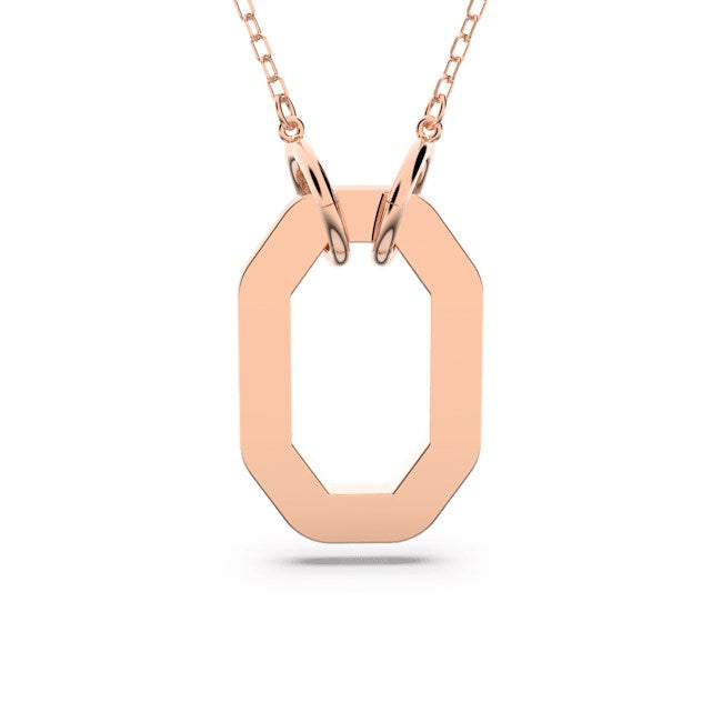 Swarovski Dextera Rose Gold Octagon Necklace
