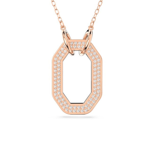 Swarovski Dextera Rose Gold Octagon Necklace