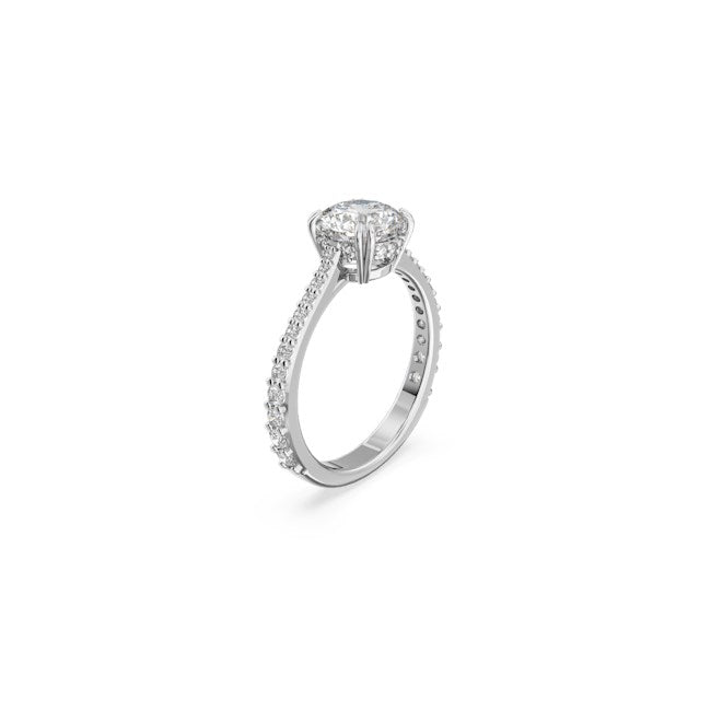 Swarovski Constella Silver Cocktail Ring Size 55
