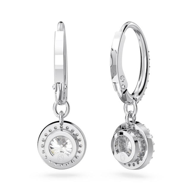 Swarovski Constella Silver Halo Drop Earrings