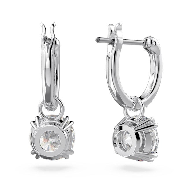 Swarovski Constella Silver Huggie Hoop Earrings