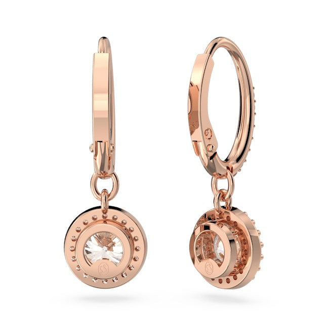 Swarovski Constella Rose Gold Halo Drop Earrings