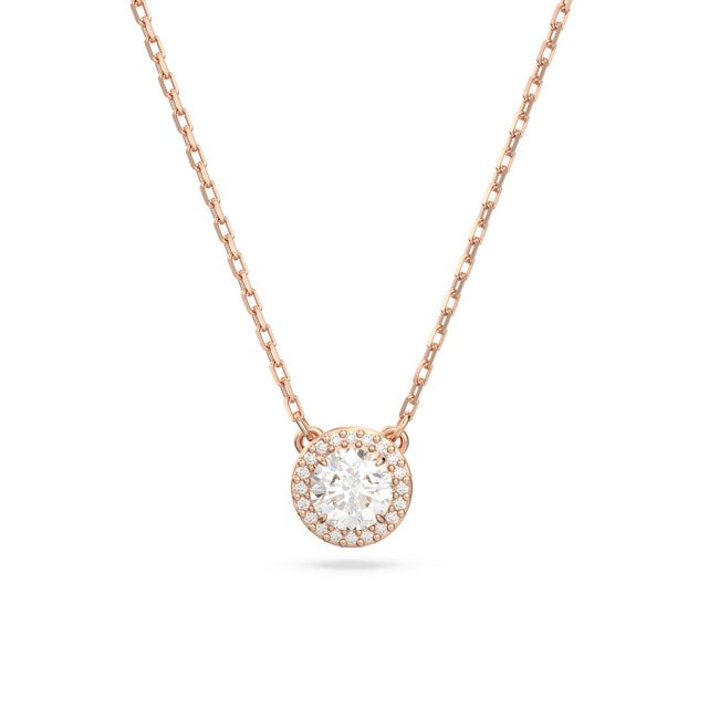 Swarovski Constella Rose Gold Halo Necklace