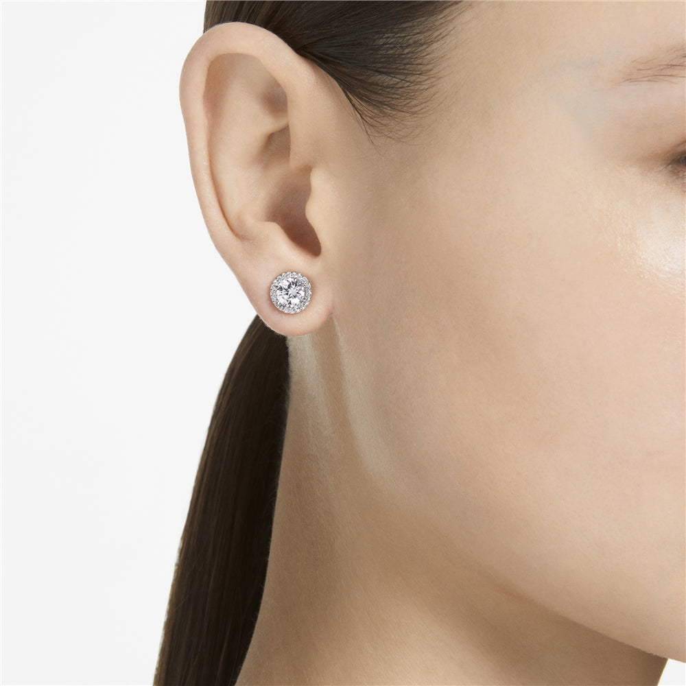 Swarovski Constella Silver Halo Earrings