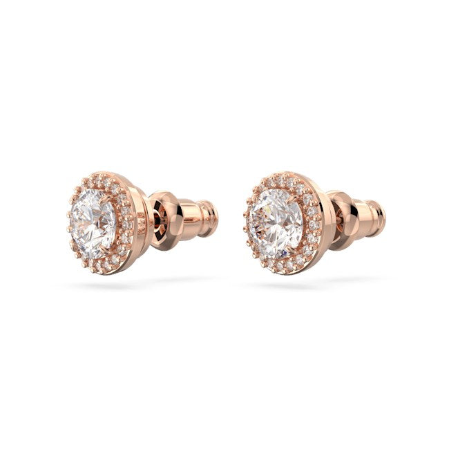 Swarovski Constella Rose Gold Halo Earrings