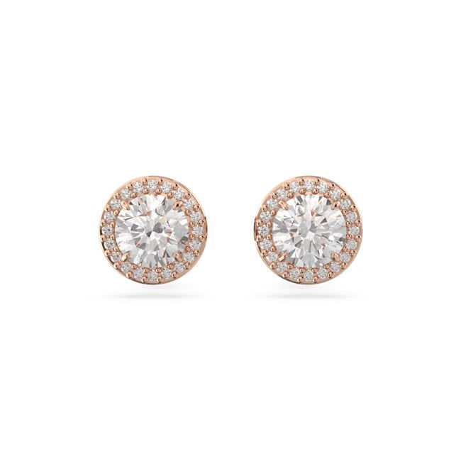 Swarovski Constella Rose Gold Halo Earrings