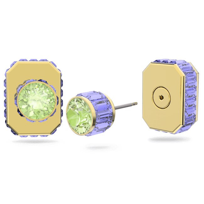 Swarovski Orbita Blue + Green Reversible Stud Earrings