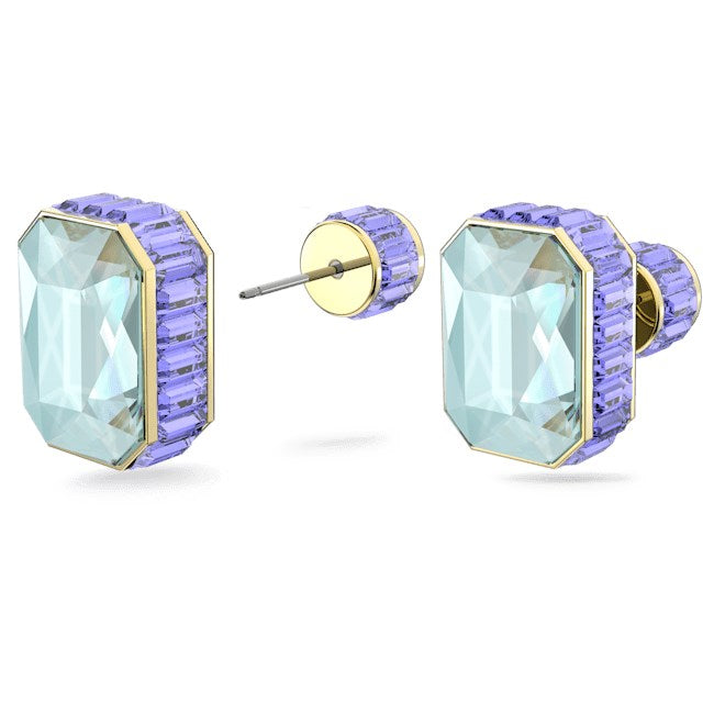 Swarovski Orbita Blue + Green Reversible Stud Earrings