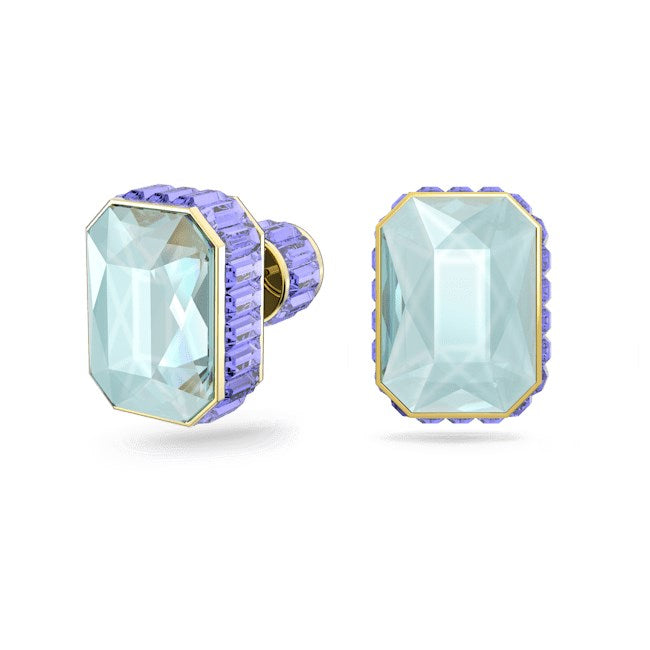 Swarovski Orbita Blue + Green Reversible Stud Earrings