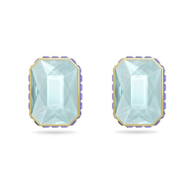Swarovski Orbita Blue + Green Reversible Stud Earrings