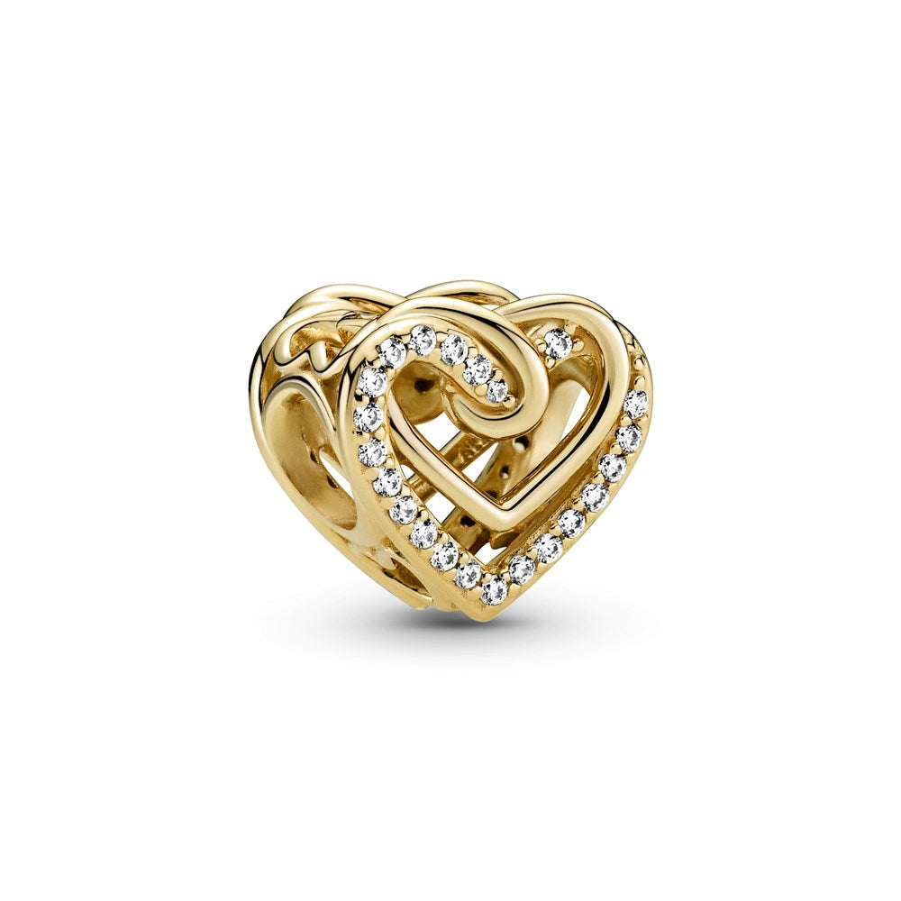 Pandora Gold Freehand Heart Charm