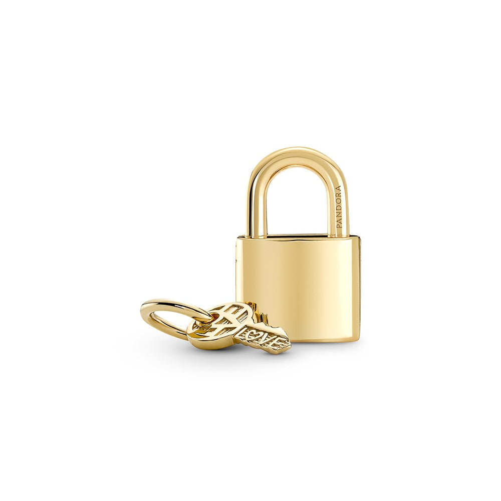 Pandora Gold Padlock & Key Charm