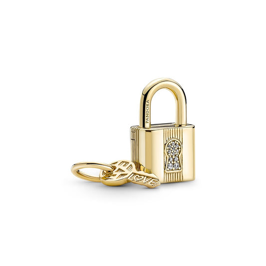 Pandora Gold Padlock & Key Charm