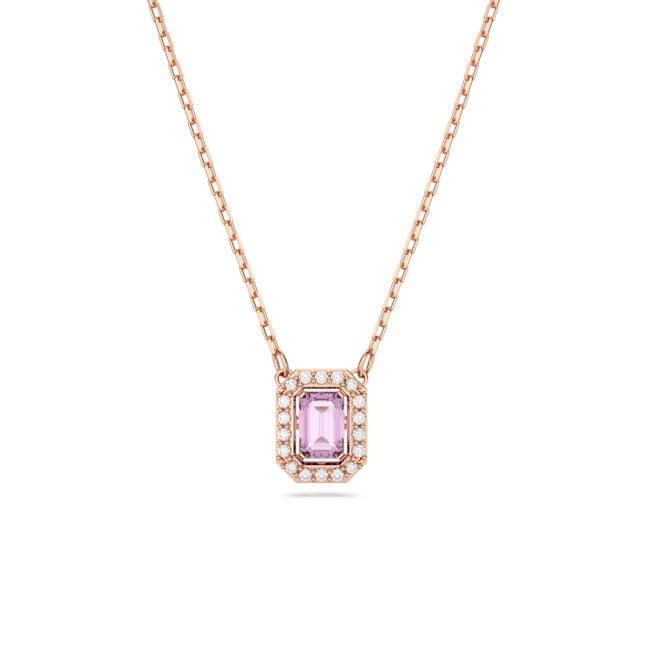 Swarovski Millenia Rose Gold + Purple Octagon Necklace